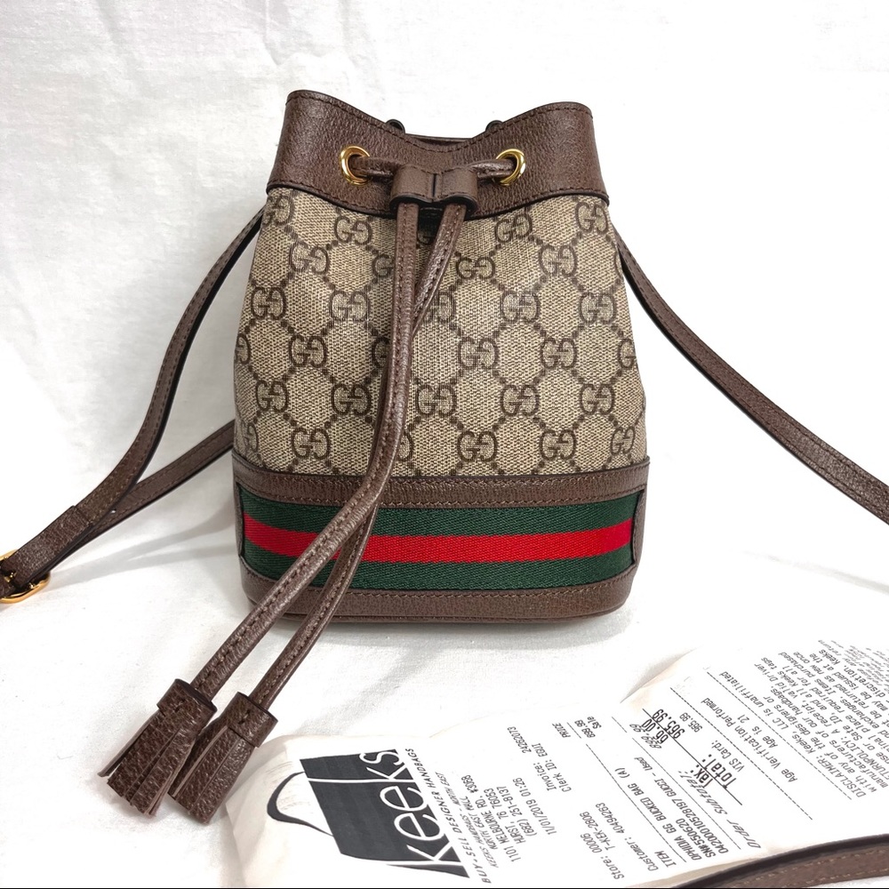 Gucci shoulder Bag Ophidia Bucket Bag size mini